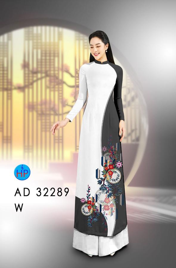 Vải Áo Dài Hoa In 3D AD 32289 6